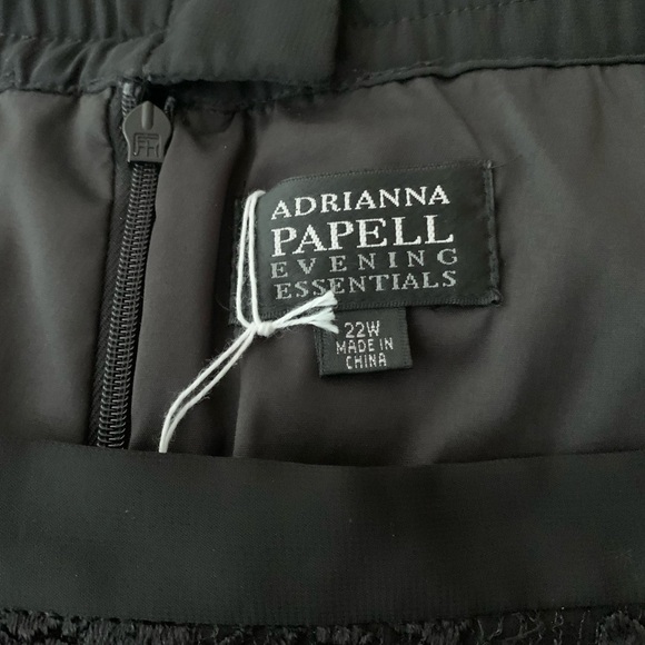 066 ADRIANNA PAPELL plus black lace skirt - Picture 5 of 6